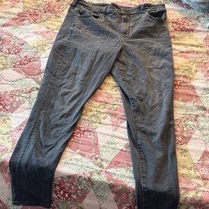 American Eagle Women's Dark Gray Jeggings (high waisted stretch) Size 18 LONG